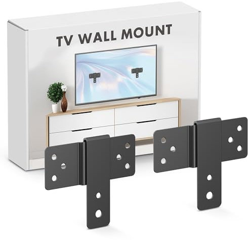 QaMcbulc Wall Mount TV Bracket, No Stud, No Drill, Easy Install, Fits 19-100 Inch TVs, Up to 100 lbs, LED LCD Flat Screen TVs & Monitors