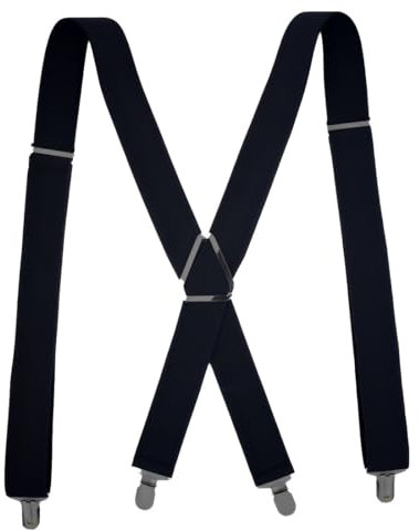 IKOPFLN Hosenträger für Herren Breit,Hosenträger für Herren - Ultrastarker Gummizug & 4 Extra Starke X-Clips - Verstellbare Länge bis zu 120cm