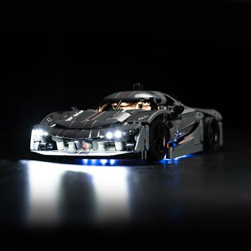 Led Licht Set für Lego Technic Koenigsegg Jesko Absolut Grey Hypercar (Kein Lego), Dekorationsbeleuchtungsset für Lego 42173 Koenigsegg Jesko Absolut Super Sports Car in Grey - Standard Version