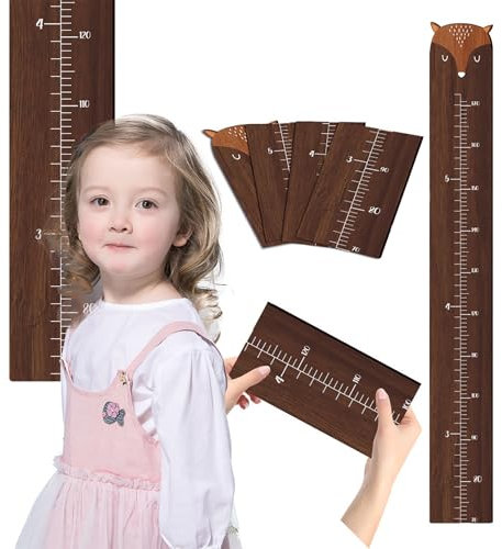 Kaizuca Messlatte Kinder Holz, Personalisierte Messlatte für Kinder, Personalisiertes Geschenk, Höhe Messlatte, Messleiste Dekoration