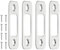 PATIKIL Deadbolt Strike Plate 2-1/4x1,4 Pcs Round Corner Door Backplate Stainless Steel Latch Strike with Screws for Interior & Exterior Doors, Silver