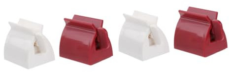 KOMBIUDA 4stücke Zahnpasta-roller Und Squeezer Kreativer Zahnpasta-ausdrücker Rot Und Weiß Für Präzise Dosierung Badezimmerzubehör Für Optimale Nutzung Von Tuben Und Cremes