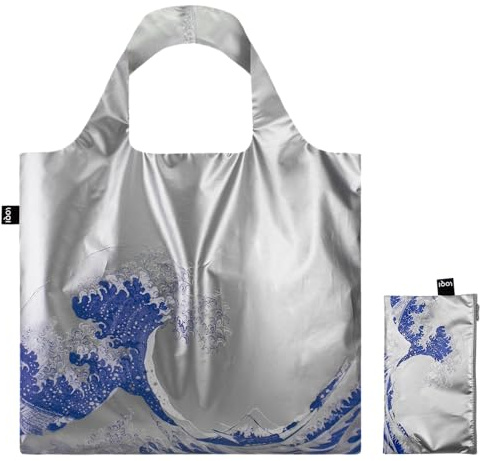 LOQI KATSUSHIKA HOKUSAI The Great Wave Silver, White, Green, Blue, Contemporary, White, Green, Blue, Contemporary