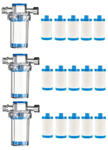 Lckiioy 3X Lavatrice Scaldabagno Doccia Doccia Filtro Acqua Frontale Filtro Depuratore Acqua