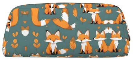 WXZYFP Gelber Fuchs. Das Federmäppchen besteht aus quernarbigem Leder (PVC), Futter aus 100 % Polyester und Vollsiebdruck