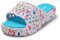 JOMIX Claquette Femme Imprimé Fleurs Tongs Femmes été Respirante Confortables et Légères pour Piscine Plage Mer (Bleu, 39)