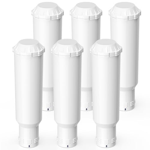 6 Stück Wasserfilter Kompatibel mit Melitta Filterpatrone, Nivona Wasserfilterpatrone, Krups F088 F08801, 3-Stufige Filter Wasserfilter passend für Nivona, Melitta Pro Aqua Kaffeemaschine
