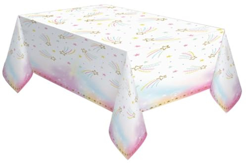 Papier-Tischdecke * Unicorn Dreams * als Deko zum Kindergeburtstag und Einhorn Party | Größe: 120x180cm, aus Papier | Tischdecke Table Cover Kinder Geburtstag