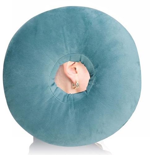 Piercing Kissen mit Loch, Blau Donut Kissen für Seitenschläfer zur Ohr Gegen Ohrenschmerzen, Ohrkissen Kissen Seitenschläfer Piercing Pillow für Schmerzlinderung Im Ohr Sleepingring (Grün)