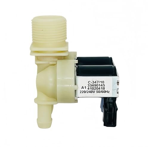 LGFMN Compatibile con Candy, 41018989 41020418 220V Elettrovalvola di Ingresso dell'Acqua elettrica Lavatrice Parti di Lavatrice Automatica Wave