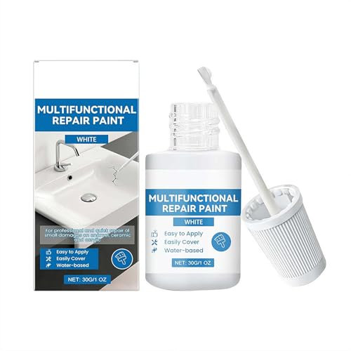 White Touch Up Paint, Multi-Surface Touch Up Paint Pen for Chips and Scratches, White Paint for Walls for Scratches, Chips and Spots on Wall Enamel Furniture Appliance Porcelain Cabinet Bath