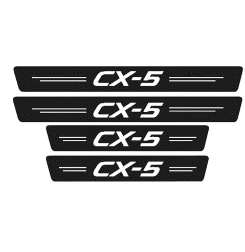 ALKANI Pegatinas Umbral Puerta Coche para Mazda CX 5 KE KF 2021 2020 2019 2018 2017-2016, Protector Pegatina Antirrayas Tira Adhesivo Lámina Protectora Protección Bordes Puertas