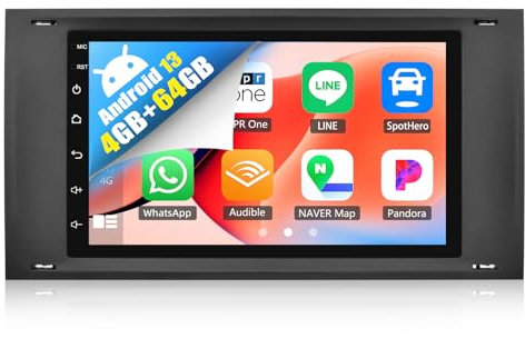 SIXWIN 4G+64G Android 13 Car Stereo for Ford Transit Fiesta Focus Galaxy Mondeo Fusion Kuga C-Max S-Max Connect 7 Inch Touch Screen with CarPlay Android Auto UI GPS WiFi FM SWC Shot Cut Backup Camera