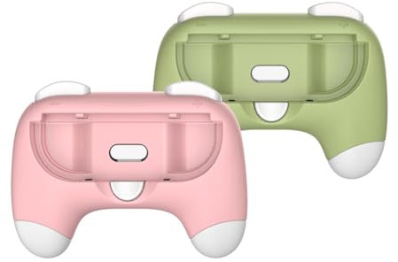 Genérico Para Switch 2 Soporte de Agarre de Mano J-Con para Controlador, Estuche para Gamepad, Protector Ergonómico Antideslizante, para Controlador Switch 2, Mango Extendido J-CON. (Rosa-Verde)