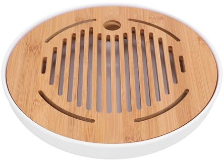 FILFEEL FILFEEL Tea Tray, 10 Inch Matcha Tray Serving Round Shape for Home Decor,Ottoman,Bed,Kitchen,Bathroom, Breakfast,Bar