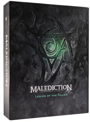 Malediction: Legion of The Fallen Strategy Game Box Set, 80+ Premium Cards, 29 Standees, Terrain Pieces, Rulebook