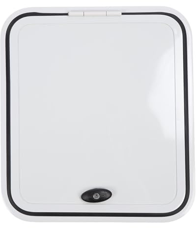 Jeffergarden Porte d'accès pour Camping-car, Porte de Compartiment Robuste en Alliage d'aluminium avec Serrure de sécurité, 580x500mm, Adaptée aux Camping-cars et -cars
