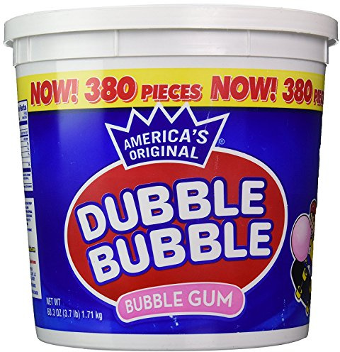 Dubble Bubble Tub, Original Flavor, 380-Count, 60.3 Oz(3.7 lb)