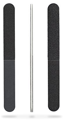 Lima per unghie lavabile, nera, a 4 vie (100-180/240-600).