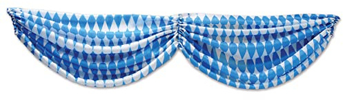 Beistle Wimpelkette aus Stoff, Oktoberfest, 150 x 25,4 cm, 1 Stück, blau/weiß, 5-Feet 10-Inch