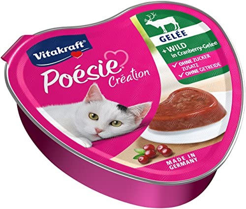 Vitakraft Nassfutter Katze Poésie Création,Wild Gelée,1x 85g
