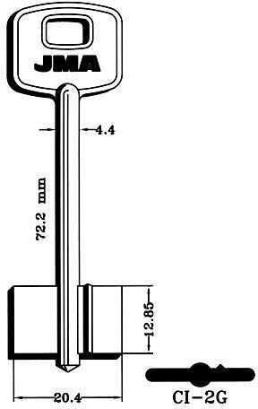 Jma - Llave seguridad acero mod ci2g (bolsa 10 uds)
