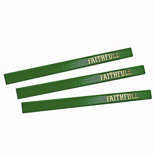Faithfull Carpenter's Pencils Pack of 3 - Green/Hard
