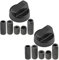 Boutons de commande pour cuisinière à four/plaques Ignis et Whirlpool (noir, lot de 1,2, 3,4, 5 ou 6) par Spares2go Pack Quantity: 2