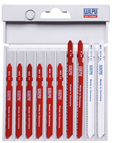 WILPU Stichsägeblatt Einnockenschaft (10er Set, für Metalle/Bleche, Werkstoff Säge: Hochleistungs-Schnellstahl (HSS), Bimetall, Sägeblätter)