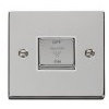 Click deco polished chrome VPCH520WH 3P Fan Isolator Switch white insert