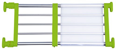 Hershii Étagère de rangement extensible en métal pour placard et tringle - Séparateur réglable pour armoire, armoire, cuisine, salle de bain - Vert