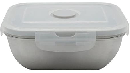 Fackelmann 684083 Boite de Conservation Alimentaire hermétique en INOX Micro-ondable 400ml, Lunchbox avec Valve à Vapeur et Couvercle en Plastique, Plastique, Acier Inoxydable, 13,5x10,5cm