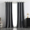 MIULEE Grau Samtvorhang Ösen 2er Set 140X175, Blickdichte Vorhänge Samt Kurz für Schlafzimmer Wohnzimmer, Wunderschön Weich Vorhang Verdunkelung Velvet Curtains, Verdunkelnd Samt Gardinen Blickdicht