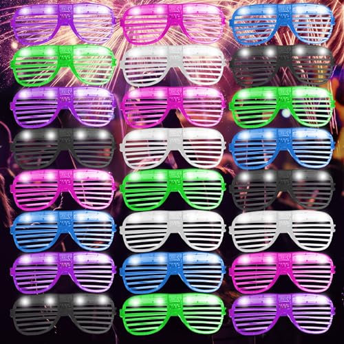 jaunty partyware Blinkende Gläser für Partys mit 2 Varianten von hellem LED-Licht 24 Stück