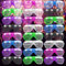 Jaunty 24pk Bulk Party Flashing Glasses - Neon Rave Accessories - Light Up Glasses for Adults - Multicolour LED Glow for Birthdays, Festivals, Dance Events, Fancy Dress, and Celebration Parties