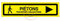 AUA SIGNALETIQUE Panneau de Chantier KD DÉVIATION AKILUX 5mm - Format 800 x 200 mm - Panneau TRAVERSEE PIETONS Droite
