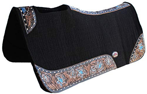 CHALLENGER 39206BK Pferdesattel PAD Western Konturen Wollfilz Therapeutisch