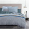 Home Linge Passion | Housse de Couette - 3 Pièces | 100% Coton - 57 Fils | 2 Personnes - 220x240 cm | LOUXOR Bleu