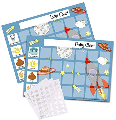 In To Space Potty Toilet Training Sticker Chart for Toddlers by Cerise Publishing