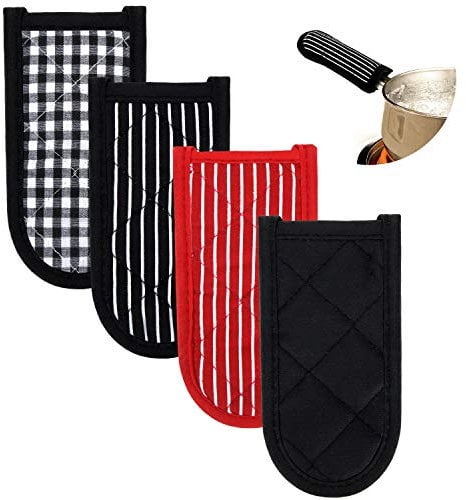Patelai 4 Pieces Hot Handle Holders Pan Handle Sleeves Heat Resistant Pan Handle Covers Non-slip Pan Handle Holders for Home Kitchen Cooking Tools Winter (Classic Styles)