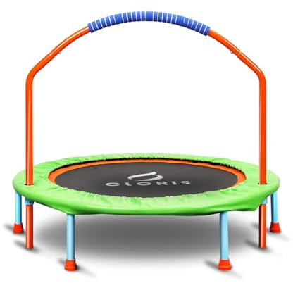 CLORIS 101,6 cm faltbares Fitness-Trampolin – maximale Belastung 220bl, Rebounder mit verstellbarem Schaumstoffgriff Indoor/Outdoor, Fitness, Körperübung (Grün)