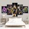 CHUADIAD Anime Poster Super Saiyan Goku Vegeta Charakter Wandbild Dragon Ball Z Wandbild 5 Stück Bild für Zimmer Heimdekoration Rahmenlos