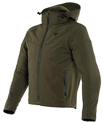 Dainese - Ignite Tex Jacket, Motorradjacke Herren, Wasserdichtes und Atmungsaktives Fleece, Motorrad Regenjacke, Schulter und Ellbogenprotektoren, Reflektierende Details, Dunkelgrün