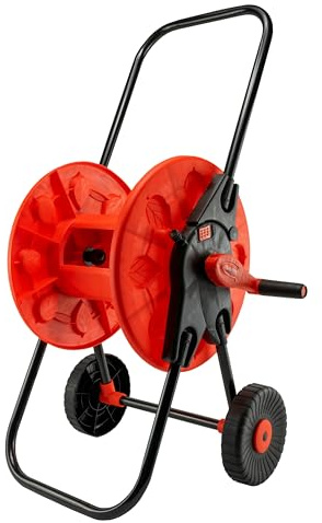 Heavy-Duty Garden Hose Reel Cart - Portable Water Hose Pipe Storage with Easy Crank Handle & Wheels - Holds 60m x 1/2 Hose - UV-Resistant Hose Holder - Durable Outdoor Trolley for Easy Watering