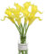 huaao 12 Stück Künstliche Calla Lilien Hochzeitsdeko Blumenstrauß Realistische Latex Wahre Blumenarrangements Dekoration Brauthochzeit Haus Partei Hotel DIY-Blumengestecke, Gelb