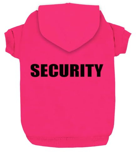 Sicherheitshund-Kapuzenpullover, Hundebekleidung, Winter-Sweatshirt, warmer Pullover, Baumwolle, Welpen, kleine Hunde, Hoodie für kleine Hunde, mittelgroße und große Hunde (Magenta, XXL)