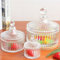 eKsdf Zuckerdose Bonbonglas mit Deckel,Glasdosen Bonbongeschirr Bonbonniere Vorratsgläser Süßigkeiten Gläser Bonbonbehälter Staubdicht Kristallglas Tablett für Party Dekorative Bonbonbuffet Snacks(M)