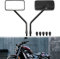 Schwarz Motorrad Lenker Spiegel, M8 M10 Rückspiegel moto mit Packung Schraube für Scooter Street Bike Cruiser Chopper Sport Bike ATV