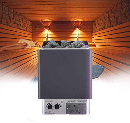 Tabella Di Sauna Elettrica Da 3-6Kw Per Stufa A Vapore A Vapore A Vapore A Vapore Con Controller Interno E Stufa Sauna Da Bagno Per Vasca Da Bagno 30-110 ° F in Acciaio Inossidabile Per 2-13 M³,3KW