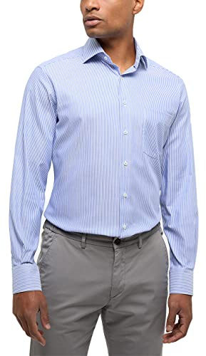 ETERNA, gestreiftes Twill Hemd - Modern Fit